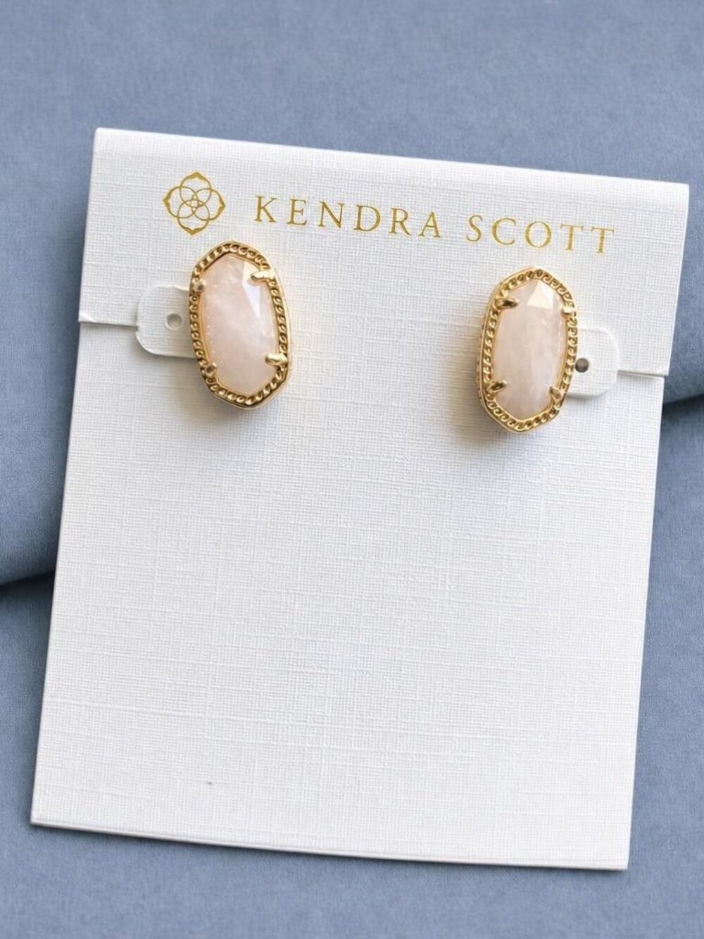 Kendra Scott Ellie Rose Quartz Stud Earrings